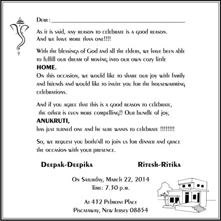 Wedding invitation card House Warming 5 - Parekh Cards
